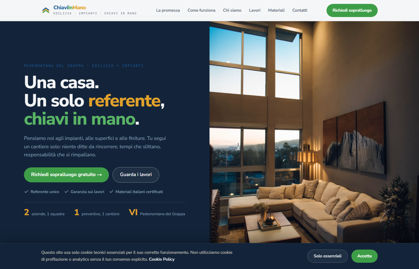 Anteprima del sito Edilizia & impianti chiavi in mano