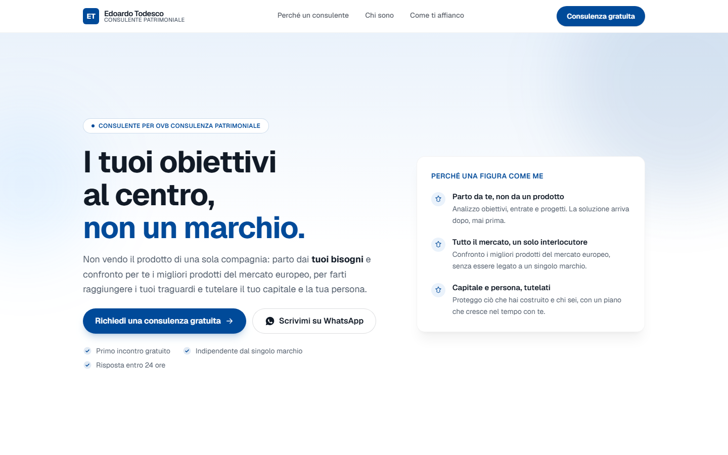 Anteprima del sito Consulente patrimoniale