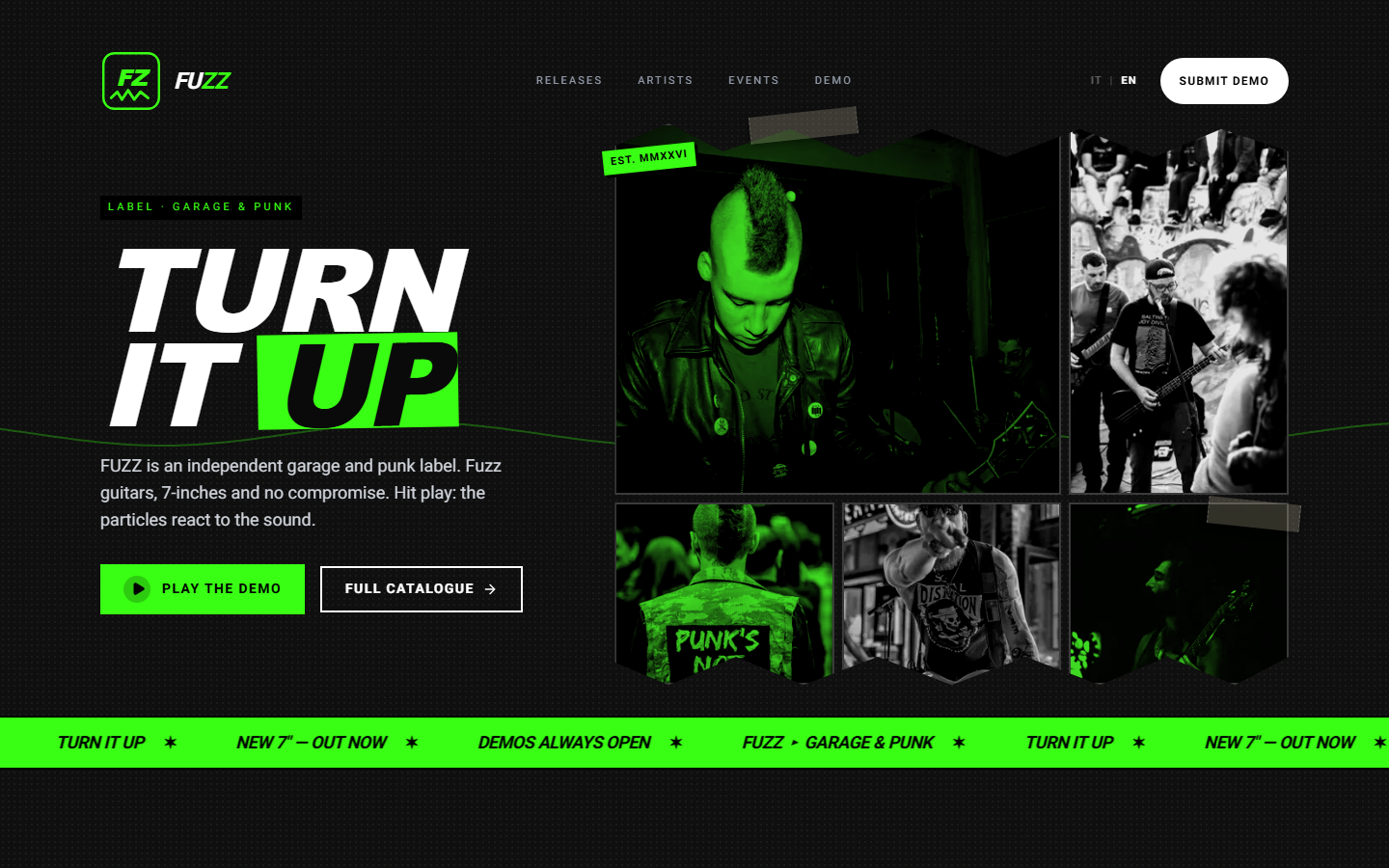 Anteprima del sito Label garage / punk rock