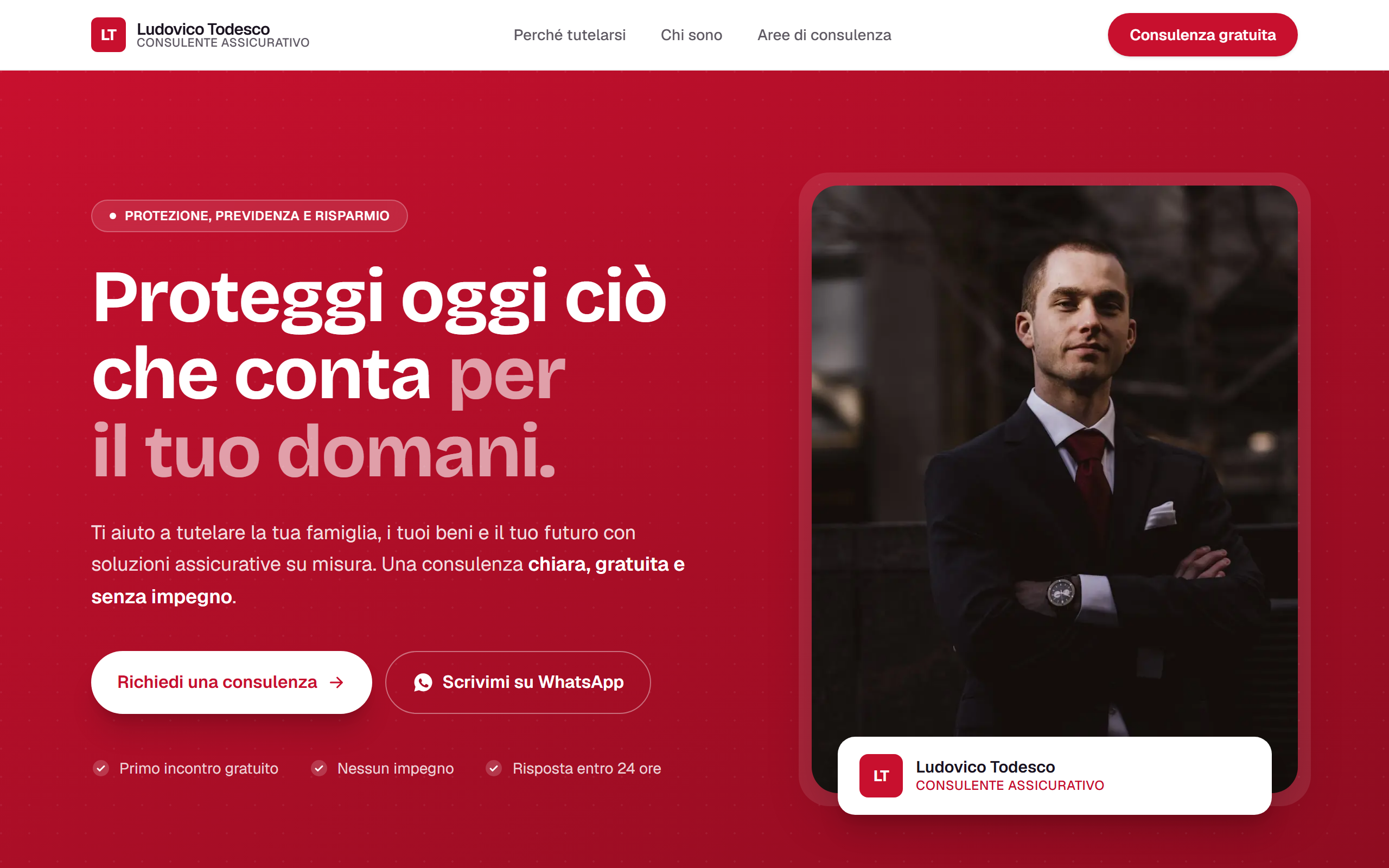 Anteprima del sito Consulente protezione famiglia