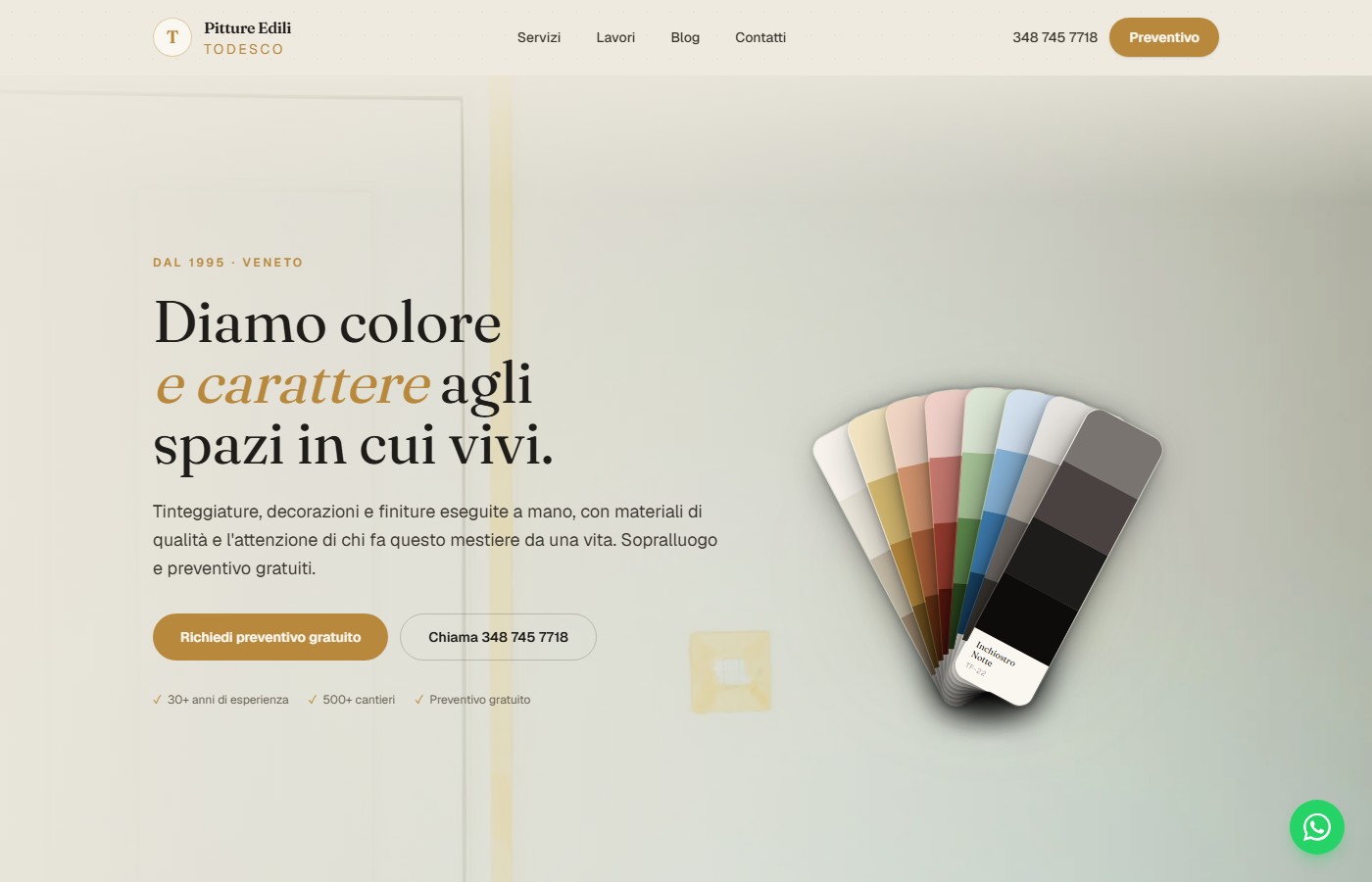 Anteprima del sito Impresa edile (sito + gestionale)