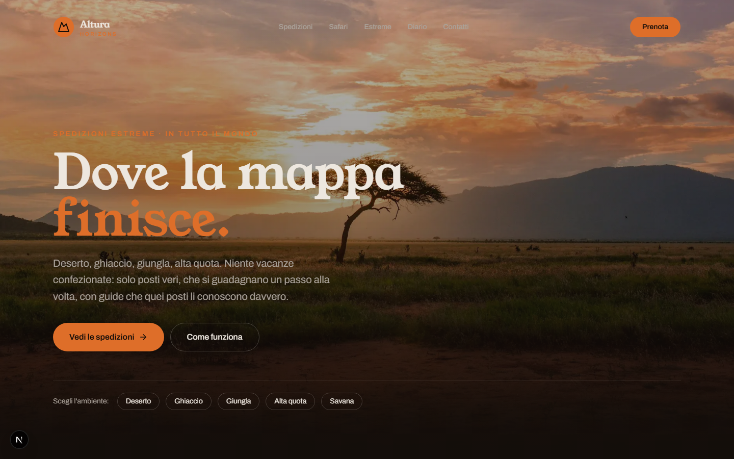 Anteprima del sito Tour operator & avventure